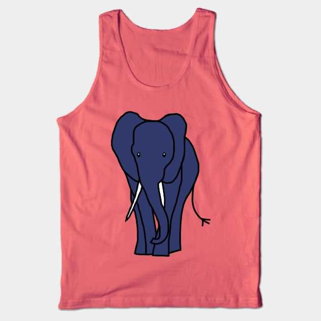 Blue Elephant Tank Top by ellenhenryart